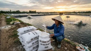 Hướng dẫn 3 cách test vôi canxi (CaCO3) tại ao nuôi tôm nhanh chóng, chính xác. Phương pháp 1: test bằng nước (quan sát độ đục, cặn lắng). Phương pháp 2: test bằng giấm/axit (quan sát phản ứng sủi bọt). Phương pháp 3: test bằng cân và nước (đo độ dày cặn lắng). Phát hiện vôi kém chất lượng, bảo vệ năng suất và lợi nhuận.