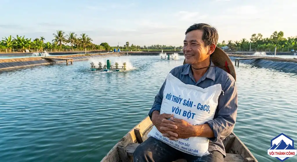 Anh Năm Trà Vinh mua vôi lẻ tại đại lý