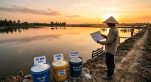 Bài viết cung cấp bảng tra cứu liều lượng chi tiết cho 3 loại vôi thủy sản (CaO, CaCO3, Dolomite) dành cho ao nuôi tôm cá tại các tỉnh miền Tây. Áp dụng đúng liều giúp tiết kiệm 20-30% chi phí, tăng tỷ lệ sống 10-15% mỗi vụ.
