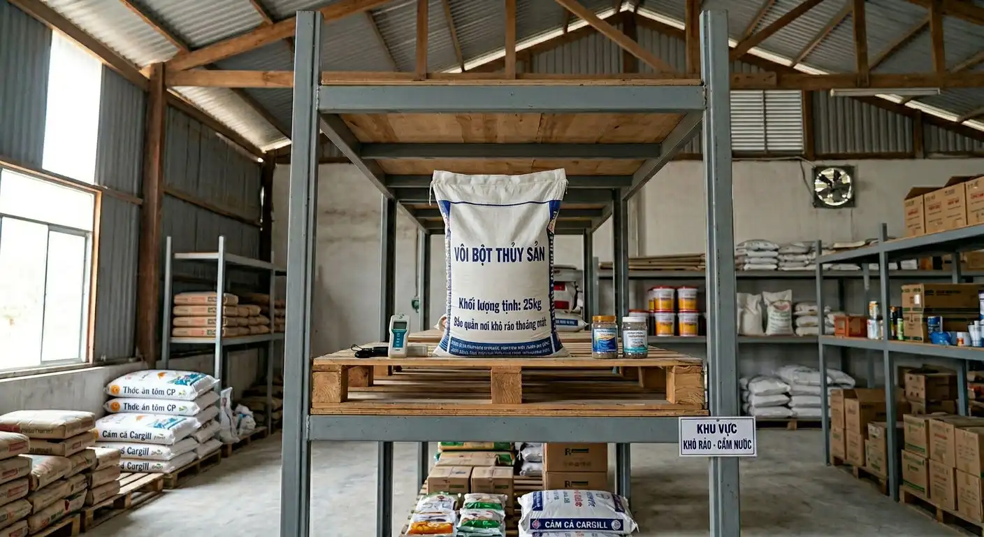 Bảo quản vôi thủy sản