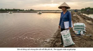 Bài viết phân tích 8 nguyên nhân cốt lõi khiến tôm vẫn yếu, chậm lớn dù bà con đã bón vôi đúng cách tại các tỉnh miền Tây (Cà Mau, Bạc Liêu, Sóc Trăng, Bến Tre, Trà Vinh). Các nguyên nhân: ao nhiễm khí độc NH3, NO2, H2S; tôm đang bị bệnh; nguồn nước cấp ô nhiễm; thiếu oxy trầm trọng; thức ăn kém chất lượng hoặc cho ăn quá nhiều; mật độ thả quá dày; sử dụng sai loại vôi; bón vôi sai thời điểm. Kèm giải pháp chi tiết và bảng kiểm tra nhanh.