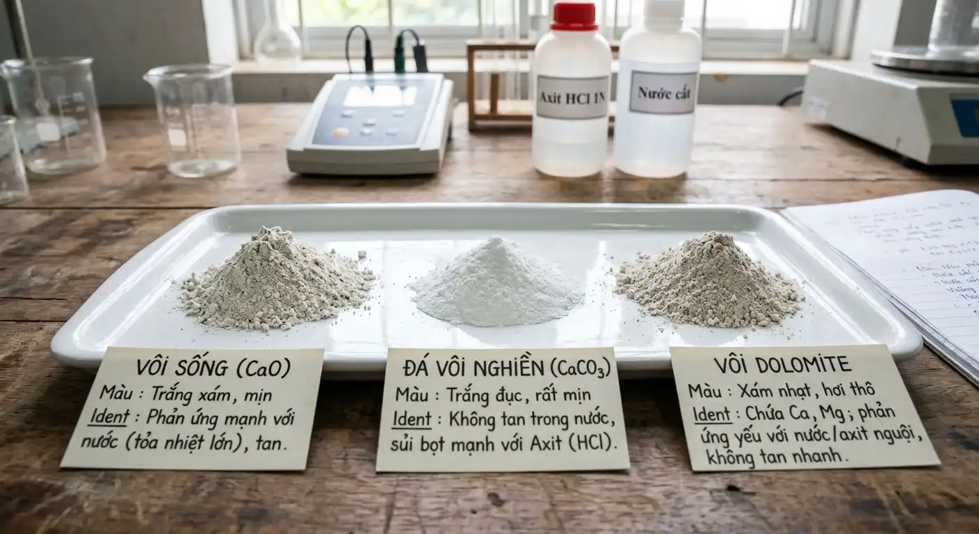 Các loại vôi và cách nhận biết