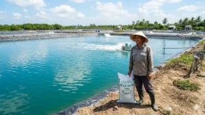 Hướng dẫn chi tiết quy trình cải tạo ao tôm bằng vôi trước vụ mới. Các bước: vét bùn, chọn vôi CaO (liều lượng theo pH đất), rải vôi đều kết hợp xới đất, phơi ao 7-21 ngày đến khi đất nứt chân chim, rửa phèn 2 lần (ngâm 5-7 ngày/xả), lấy nước qua túi lọc, bón dolomite 10-15kg/1000m², chạy quạt 2-3 ngày, kiểm tra pH (7.5-8.0), độ kiềm (80-120mg/L). Tránh sai lầm khiến tôm chết hàng loạt.