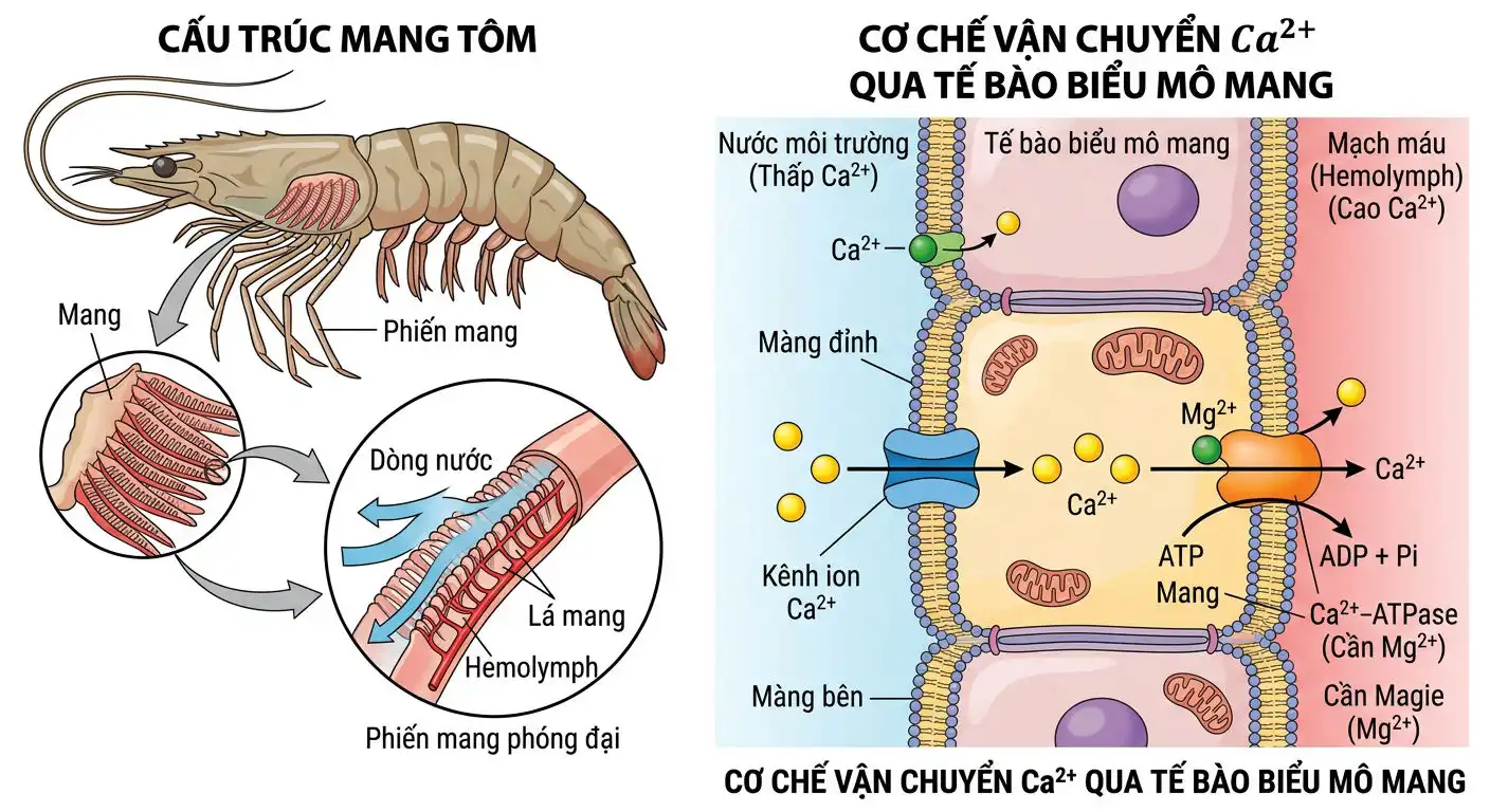Mang tôm hấp thụ khoáng chất