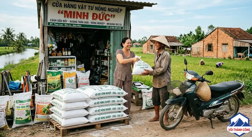 Đại lý vôi thủy sản nhỏ