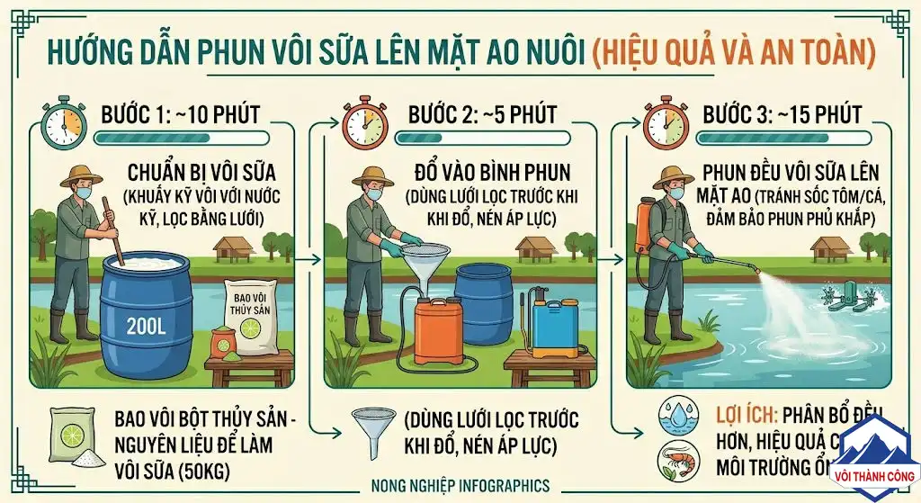 Dùng vòi phun vôi