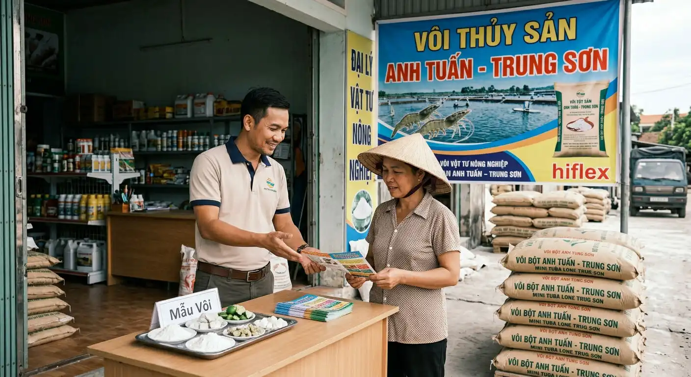 Hỗ trợ đại lý bán hàng vôi