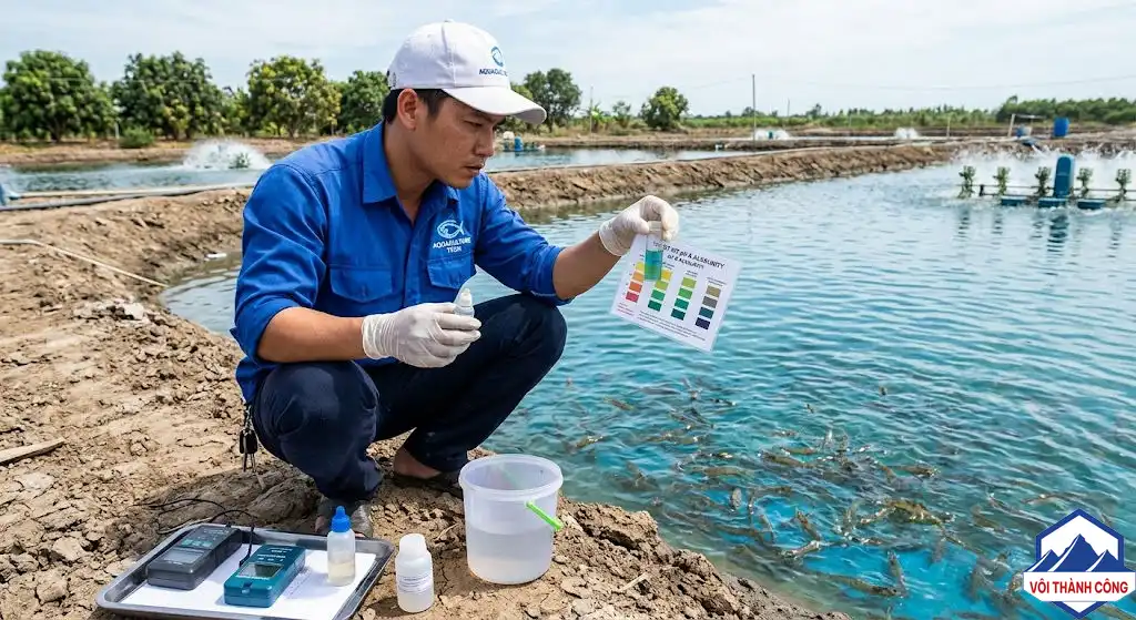 Kiểm tra sức khỏe ao tôm