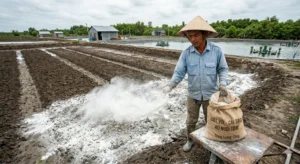 nông dân cải tạo ao nuôi tôm ở bạc liêu
