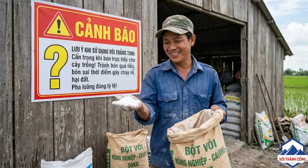 Vôi trắng không đảm bảo chất lượng
