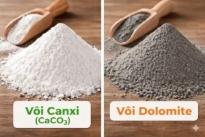 so sánh vôi canxi và vôi dolomite