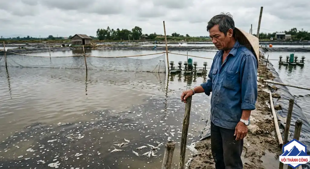 Anh Phong cải tạo ao bị thất bại