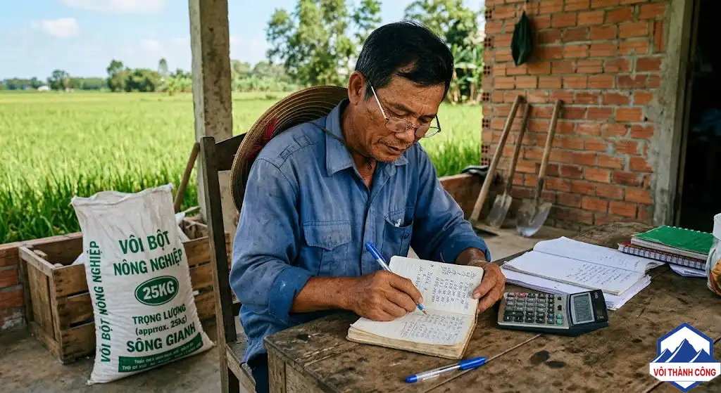 Nông dân đang tính toán chi phí