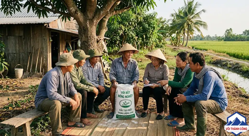 Nông dân hỏi đáp về vôi bột