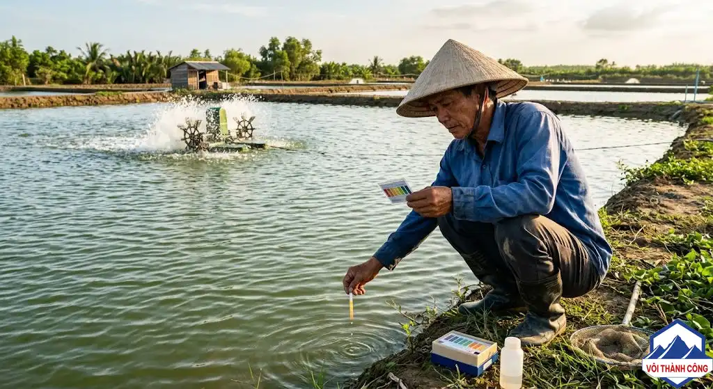 Nông dân kiểm tra pH