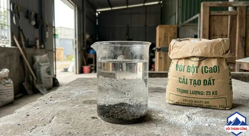 Kiểm tra vôi bột kém chất lượng